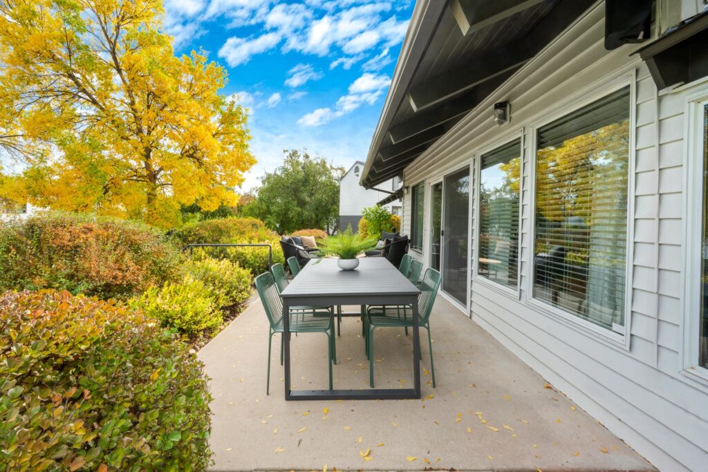 leasing office with exterior sitting