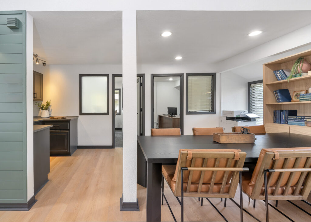 leasing office with table and chairs